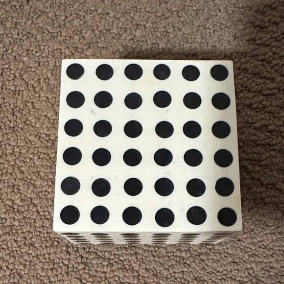 Black Dot Pattern Decorative Box - Picture 2 of 6